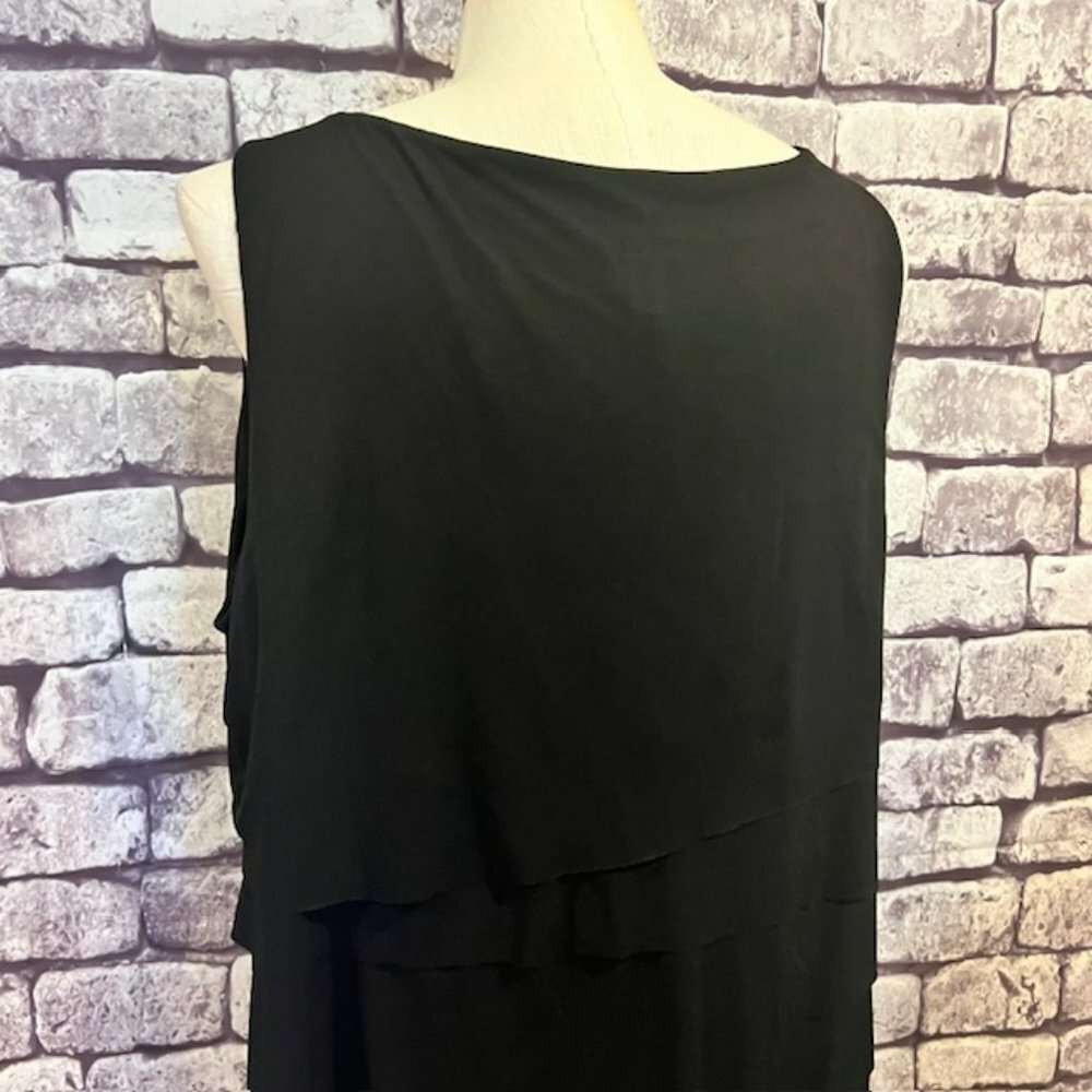 Chico's Black Sleeveless Tiered Dress Size XL - Picture 7 of 11